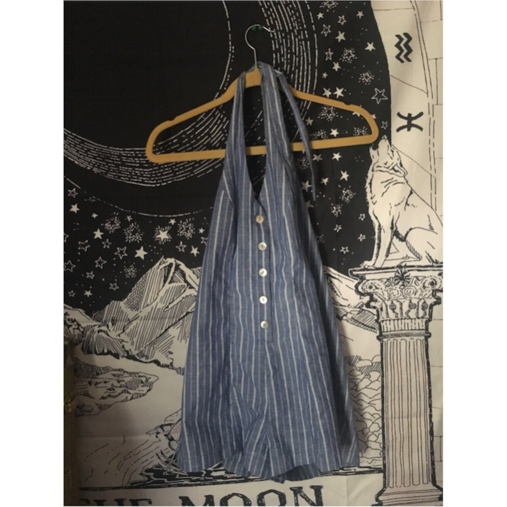 Haltered striped jumper